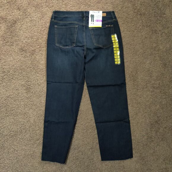 NWT Seven 7 Cropped Jeans Women's Size 8 Tower Straight High Waist Dark Blue - Picture 8 of 8